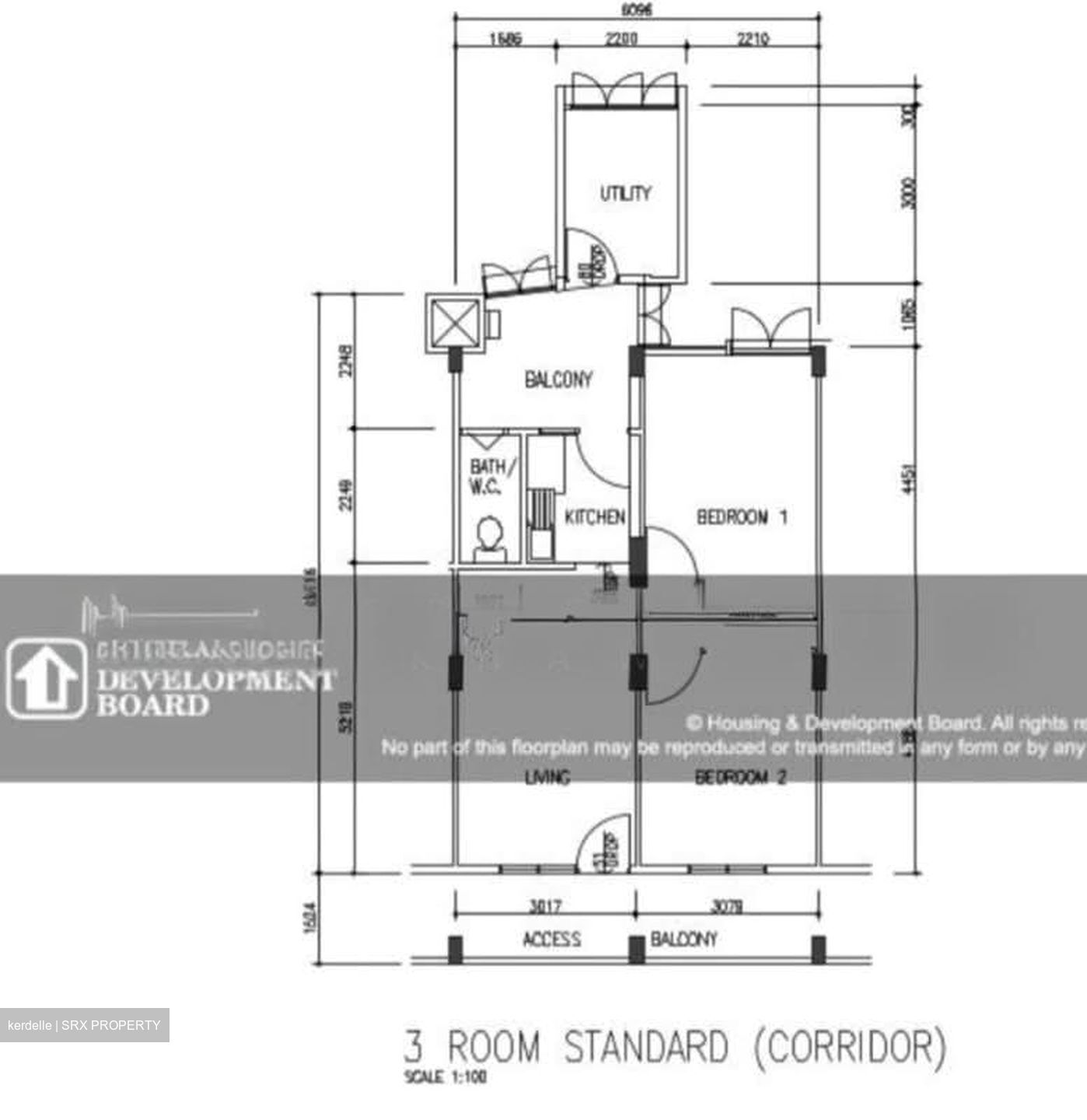 Blk 26 Jalan Klinik (Bukit Merah), HDB 3 Rooms #529196871